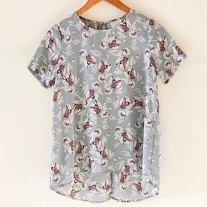 Floral Short Sleeve Blouse